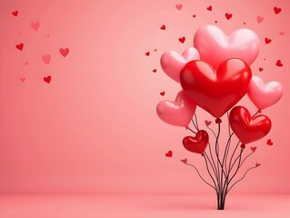 Valentine's day love sale banner design illustration
