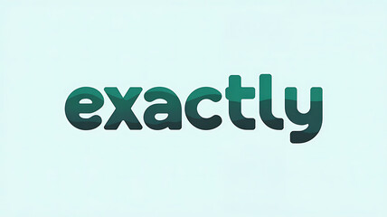 Minimalist Green Typography Logo for Modern Branding and Visual Identity, exactly