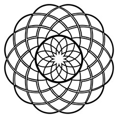 Minimalist Mandala Circle Line Art