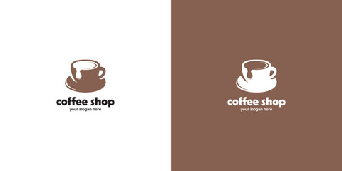 vector logo design for coffee break, coffee cup, coffee milk, coffee home. simple, luxurious template design