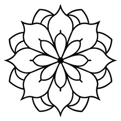 Fototapeta premium Mystical Floral Mandala Outline Vector