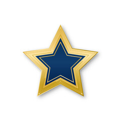 Blue Shields and Badges with Golden Borders for Premium Recognition