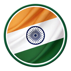 Indian flag STAMP or logo, indian flag logo, stamp of Indian flag on white background 