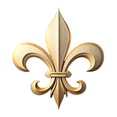 Gold Fleur-de-lis: 3D Render, Luxury Symbol, Elegant Design