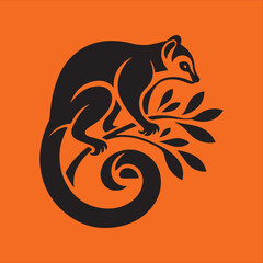 Kinkajou vector silhouette 