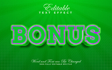 Bonus editable text effect in embossed style