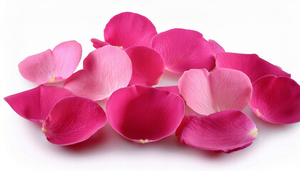 pink rose petals isolated