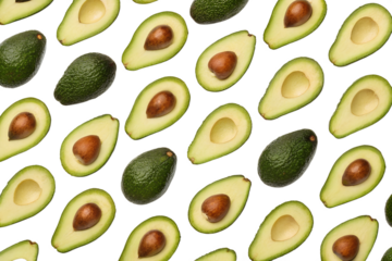 seamless pattern of avocado fruits