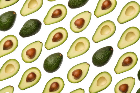 seamless pattern of avocado fruits