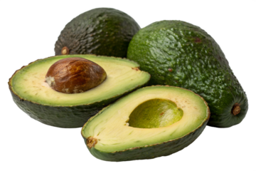 avocado isolated on white background