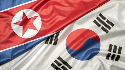 United Korea: The vibrant flags of North and South Korea, symbolizing national pride and hopes for unity.
