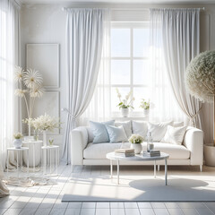 luxury modern living room interior design a generative al. 