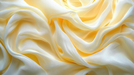 Obraz premium Smooth, cream fabric with flowing, elegant folds