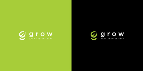 logo template vector grow, growth, for your business