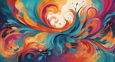 Abstract Seamless Pattern With Waves