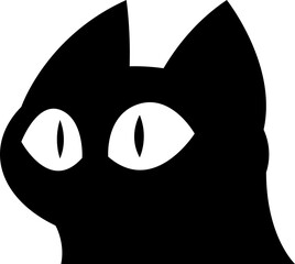 Cat silhouette, icon, shape, design, emoji, emoticon