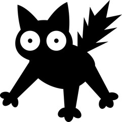 Cat silhouette, icon, shape, design, emoji, emoticon © hookeeak