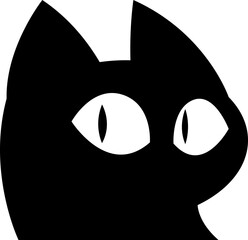 Cat silhouette, icon, shape, design, emoji, emoticon © hookeeak