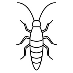 Simple Earwig Vector Drawing