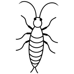 Simple Earwig Vector Drawing