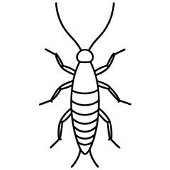 Simple Earwig Vector Drawing