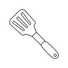 spatula lineal icon with white background vector stock illustration