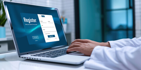 Online registration form for brisk form filling on the internet website