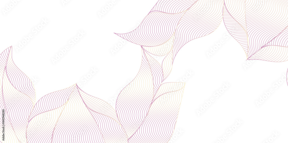 Poster beautiful abstract leaf texture background. decorative ornament of colored leaves pattern. elegant f