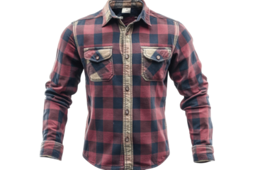 Stylish red black plaid flannel shirt long sleeves button down casual wear fall fashion autumn style