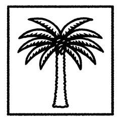 plam tree vector icon art on white background
