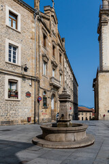 Vitoria, Spain-September 7, 2024. Cathedral square of Santa María, old cathedral, Vitoria Gasteiz,...