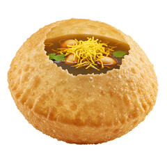 Street-style Pani Puri Filled With Spicy Water