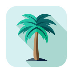 plam tree vector icon art on white background