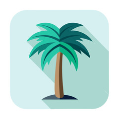 plam tree vector icon art on white background