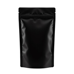 Black resealable packaging, white isolate background