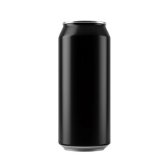 Black beverage can, white isolate background