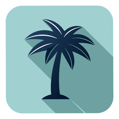 plam tree vector icon art on white background