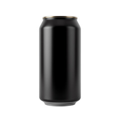 Black soda can, white isolate background