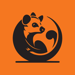 Kinkajou vector silhouette 