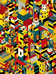 Buildings, rooftops, towers, windows, arches, doors, walls.