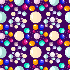 Vector - lollipops colored balloons seamless pattern.