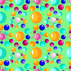 Vector - lollipops colored balloons seamless pattern.