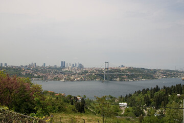 Fototapeta premium Türkiye Istanbul city view cloudy autumn day