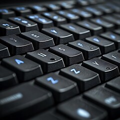 Close-up of black keyboard keys
