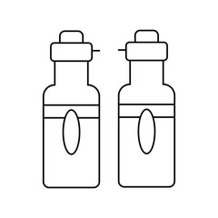 sauce lineal icon with white background vector stock illustration