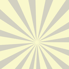 Cream Color Sunburst Background Design  Soft Radiant Abstract Vector Rays Pattern Design.