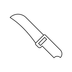 knife lineal icon with white background vector stock illustration