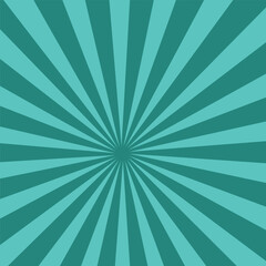 Turquoise Sunburst Texture Vector Background for Poster and Banner Design