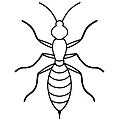 Termite Silhouette Line Art