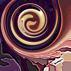 Psychedelic spiral pattern in bold neon color - Abstract art for posters, wallpapers, and visual media